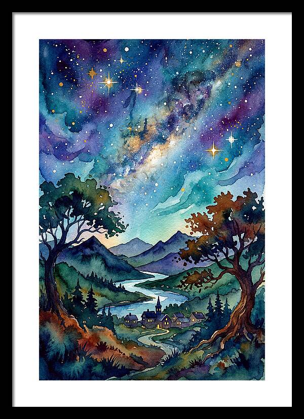 Starry Night Over The Village