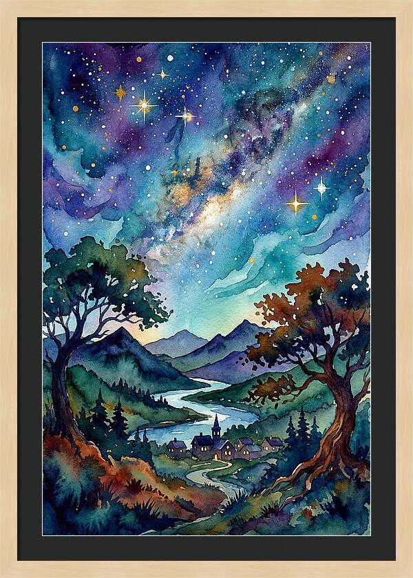 Starry Night Over The Village