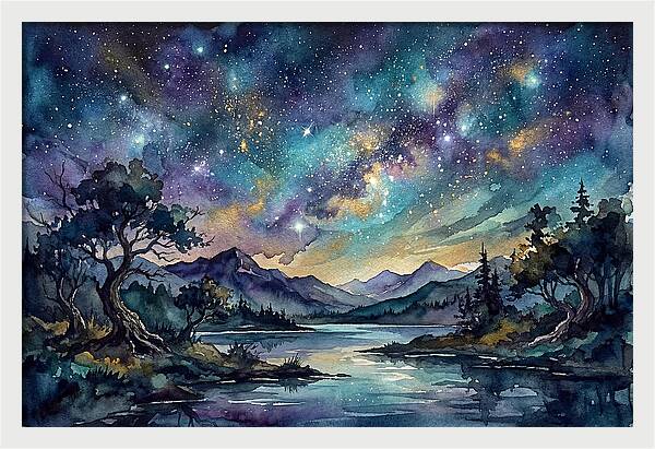 Starry Night Over Tranquil Waters
