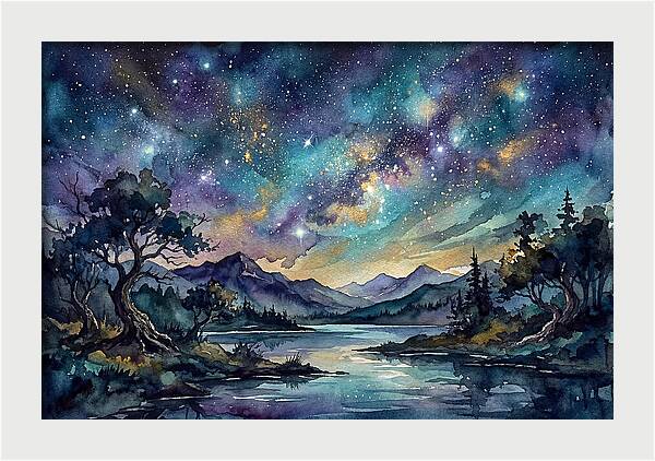 Starry Night Over Tranquil Waters