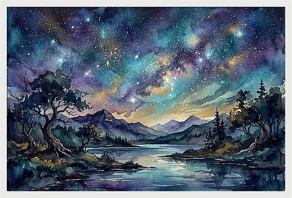 Starry Night Over Tranquil Waters