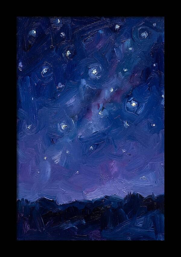 Starry Sky Over Mountains