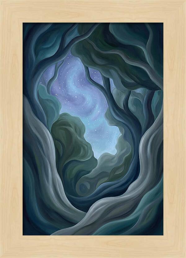 Starry Sky Through Forest Canopy