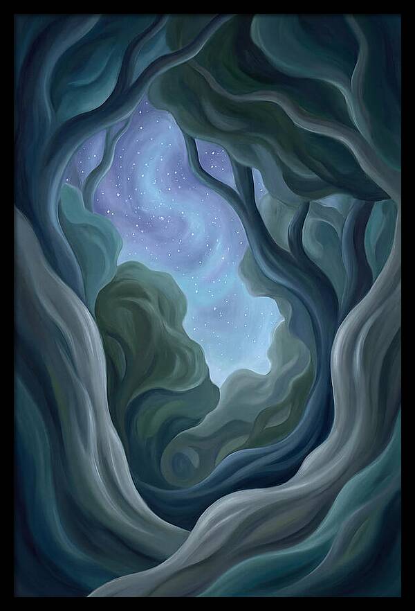 Starry Sky Through Forest Canopy