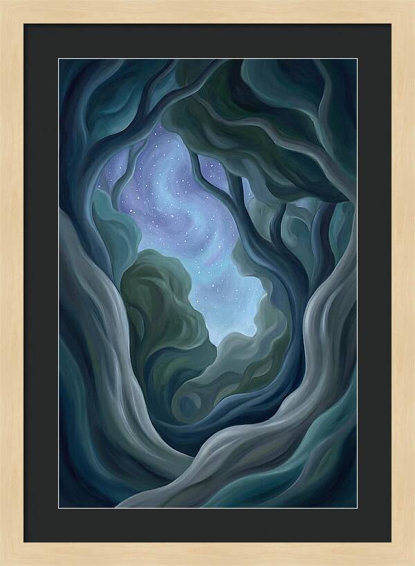 Starry Sky Through Forest Canopy