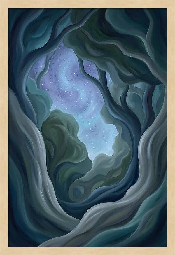 Starry Sky Through Forest Canopy