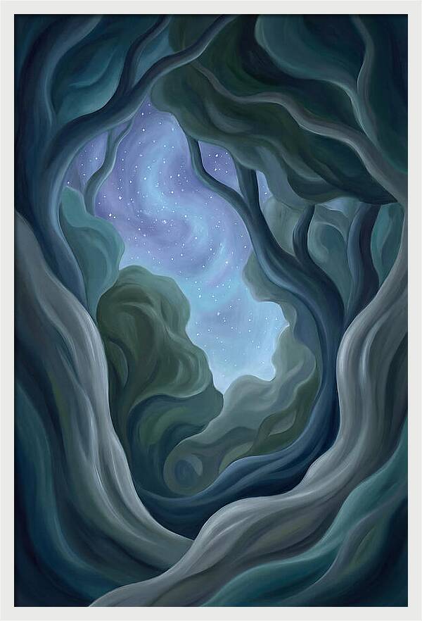 Starry Sky Through Forest Canopy