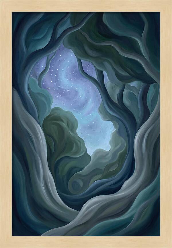 Starry Sky Through Forest Canopy