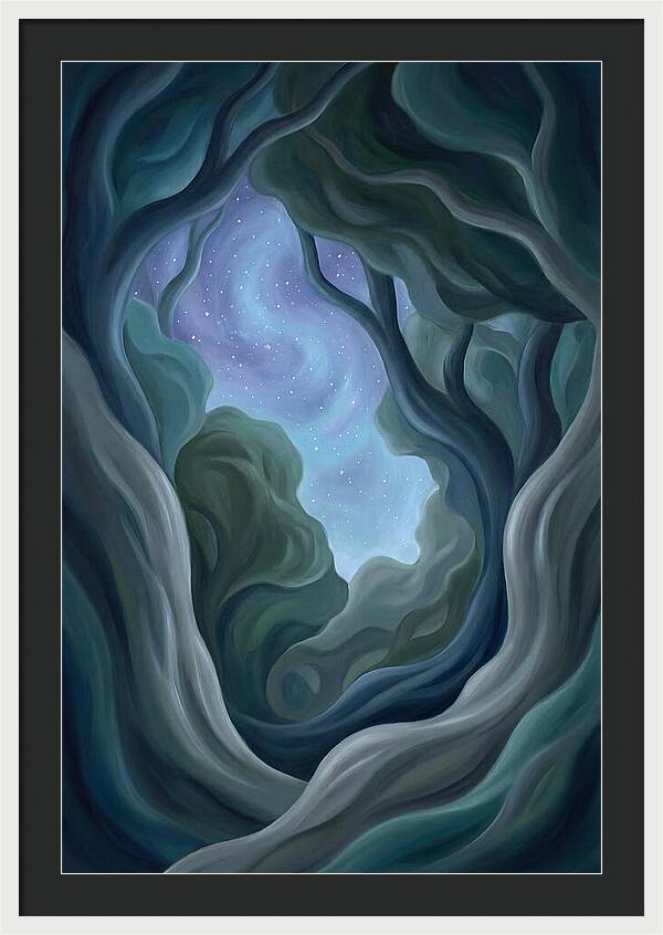 Starry Sky Through Forest Canopy