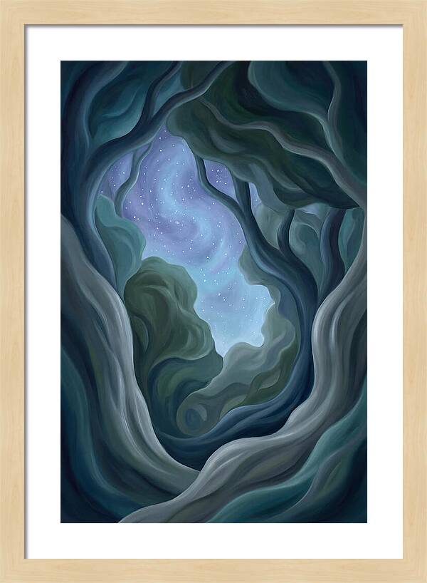 Starry Sky Through Forest Canopy