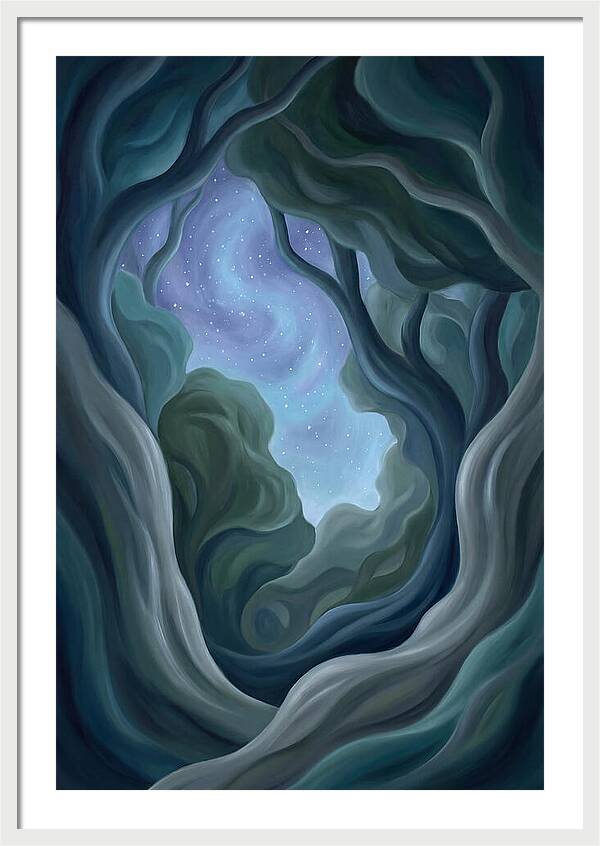 Starry Sky Through Forest Canopy