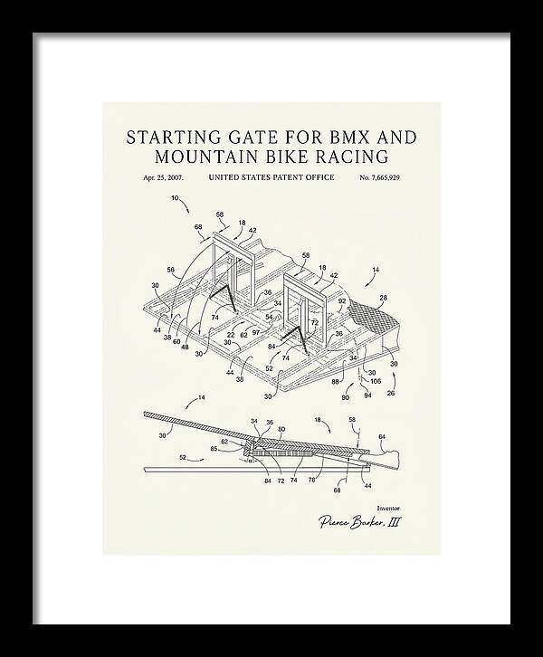 Starting Gate For Bmx And Mountain Bike Racing Minimalist Patent Us7665929b2