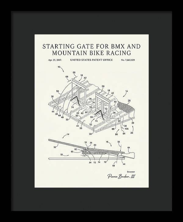 Starting Gate For Bmx And Mountain Bike Racing Minimalist Patent Us7665929b2