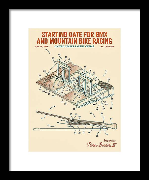 Starting Gate For Bmx And Mountain Bike Racing Retro Patent Us7665929b2