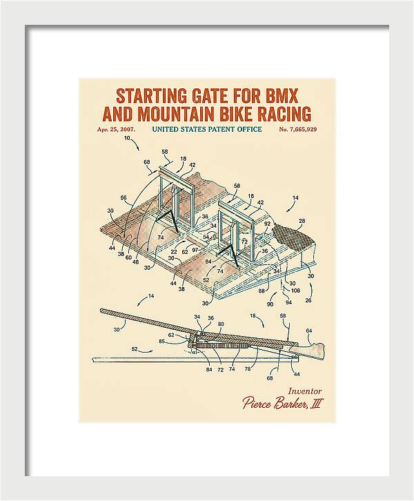 Starting Gate For Bmx And Mountain Bike Racing Retro Patent Us7665929b2