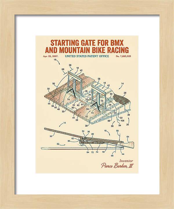 Starting Gate For Bmx And Mountain Bike Racing Retro Patent Us7665929b2