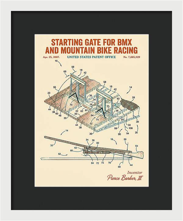 Starting Gate For Bmx And Mountain Bike Racing Retro Patent Us7665929b2