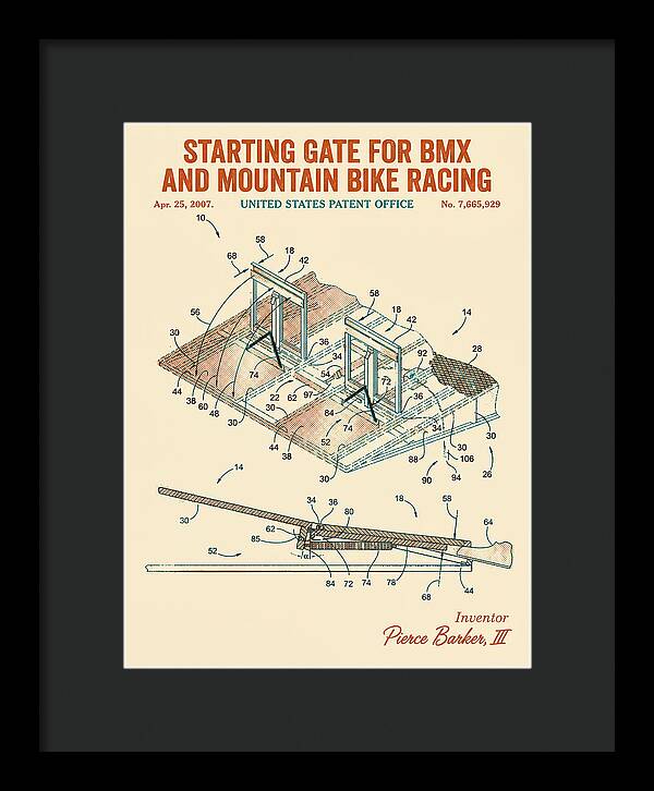 Starting Gate For Bmx And Mountain Bike Racing Retro Patent Us7665929b2