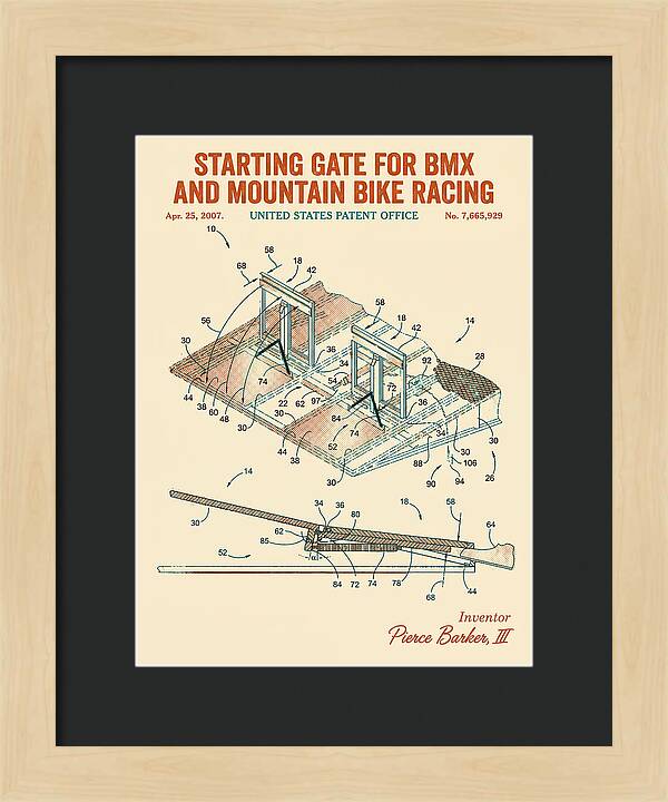 Starting Gate For Bmx And Mountain Bike Racing Retro Patent Us7665929b2