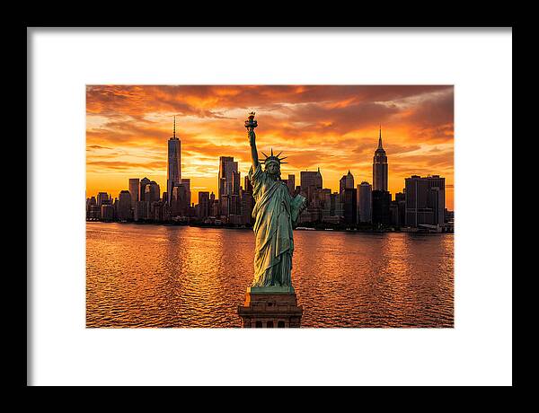 Statue Of Liberty At Golden Hour