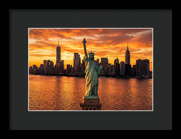 Statue Of Liberty At Golden Hour