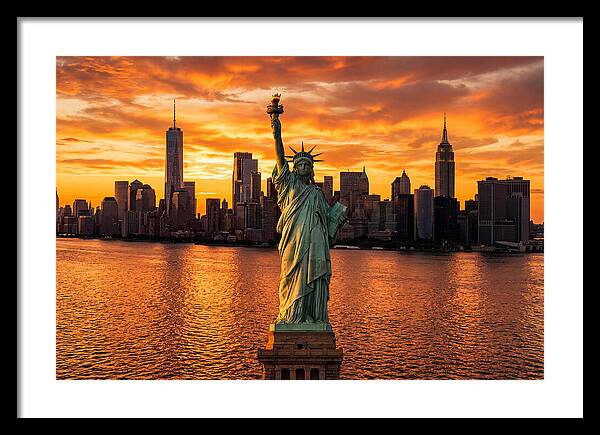 Statue Of Liberty At Golden Hour