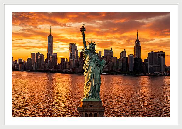 Statue Of Liberty At Golden Hour