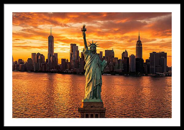 Statue Of Liberty At Golden Hour