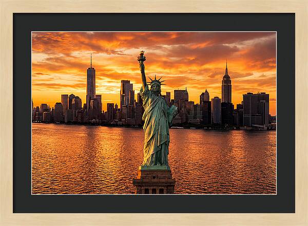 Statue Of Liberty At Golden Hour