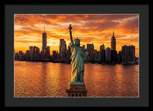 Statue Of Liberty At Golden Hour