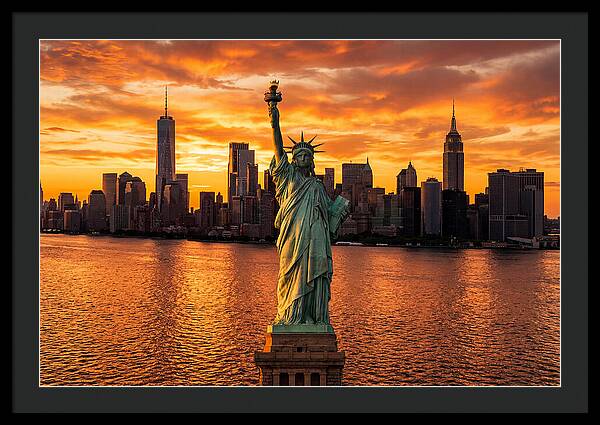 Statue Of Liberty At Golden Hour