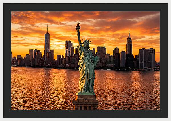 Statue Of Liberty At Golden Hour