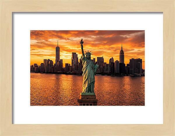 Statue Of Liberty At Golden Hour