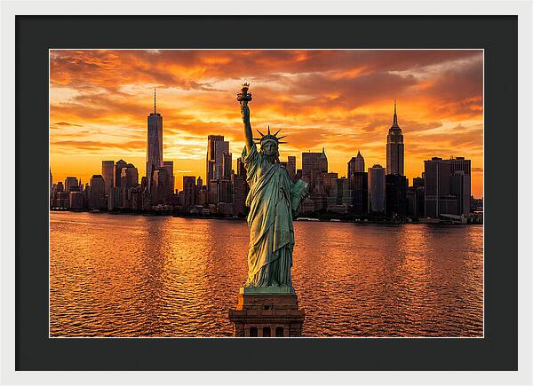 Statue Of Liberty At Golden Hour