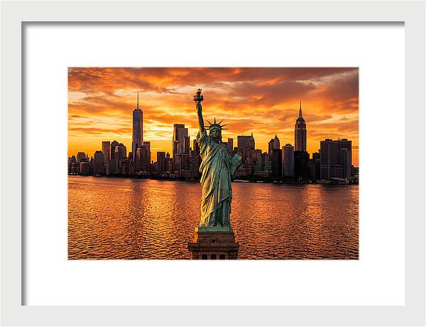 Statue Of Liberty At Golden Hour