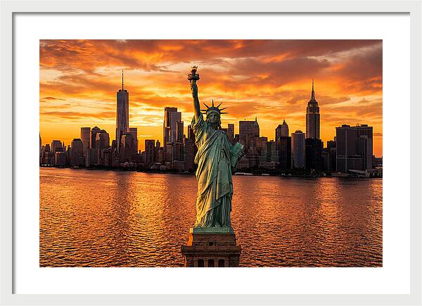 Statue Of Liberty At Golden Hour