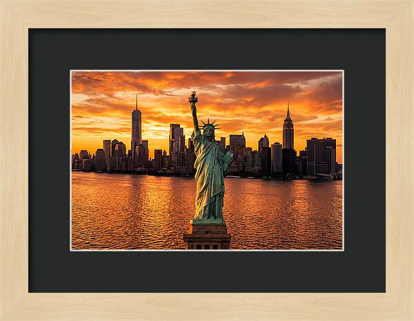 Statue Of Liberty At Golden Hour