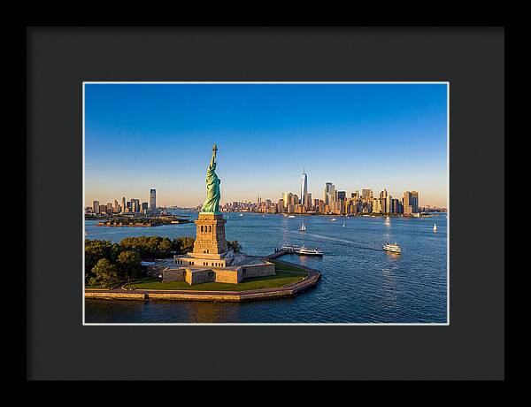 Statue Of Liberty At Sunset
