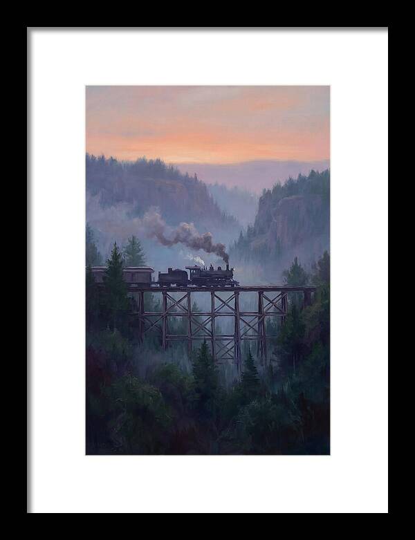 Steam Engine Crossing Trestle