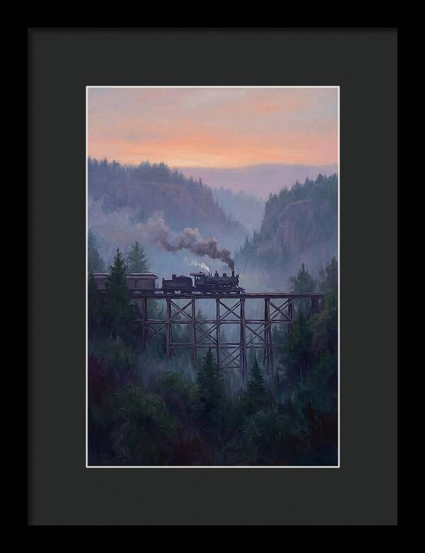 Steam Engine Crossing Trestle
