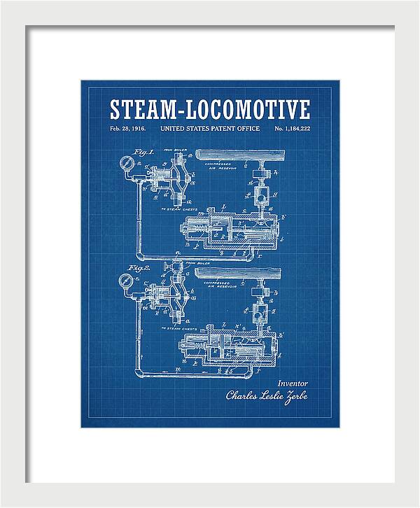 Steam Locomotive Blueprint Patent Us1184222