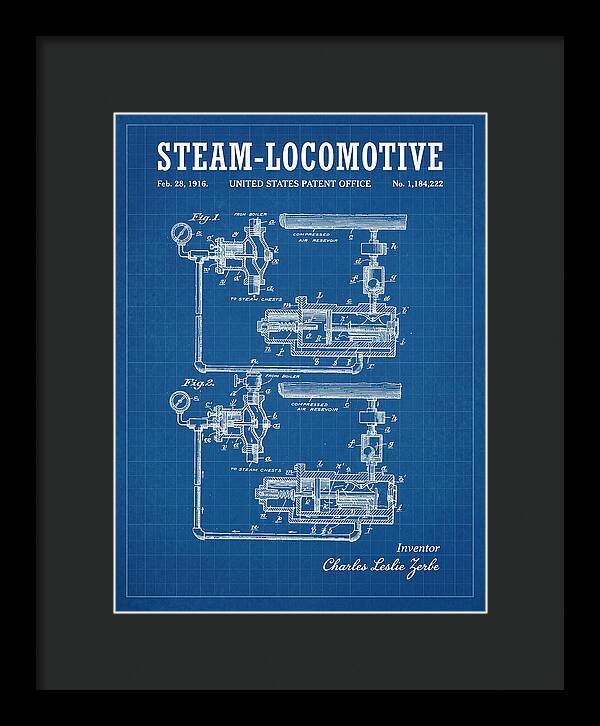 Steam Locomotive Blueprint Patent Us1184222