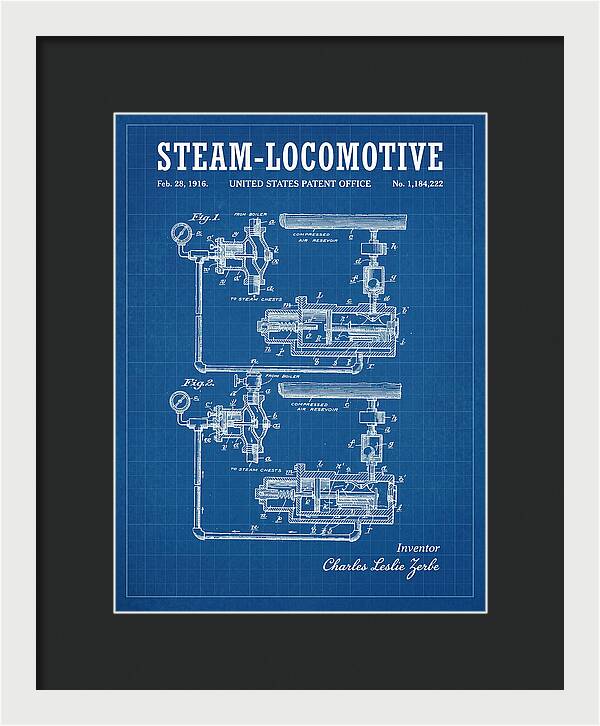 Steam Locomotive Blueprint Patent Us1184222