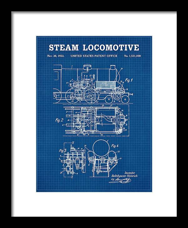 Steam Locomotive Blueprint Patent Us1521000