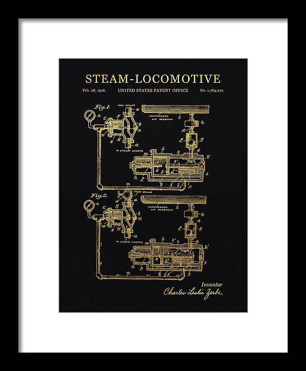 Steam Locomotive Gold Patent Us1184222