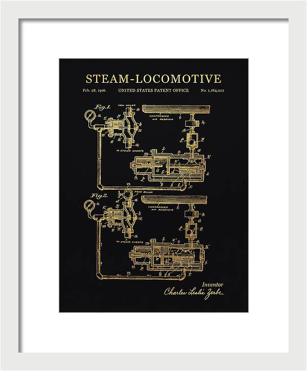 Steam Locomotive Gold Patent Us1184222