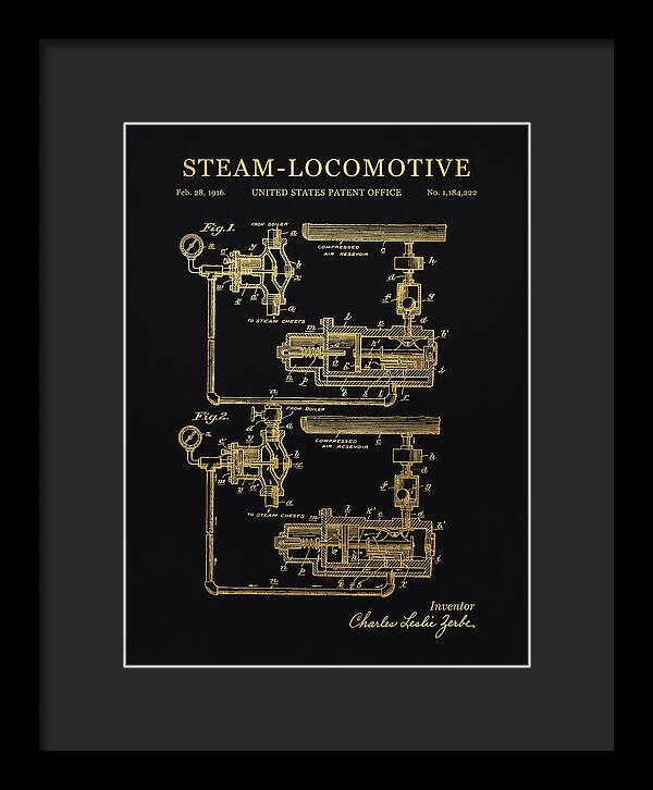 Steam Locomotive Gold Patent Us1184222