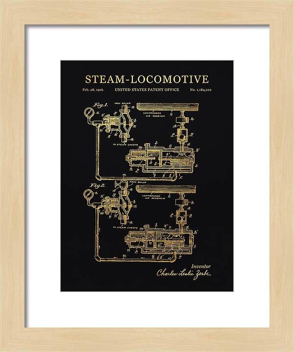 Steam Locomotive Gold Patent Us1184222