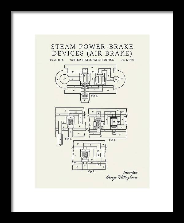 Steam Power Brake Devices Air Brake Minimalist Patent Us124405
