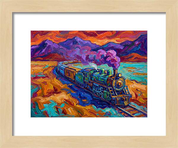 Steam Train In Vibrant Landscape